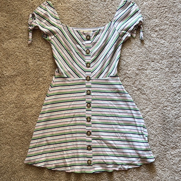 Miami Pastel Striped Dress - Picture 1 of 3